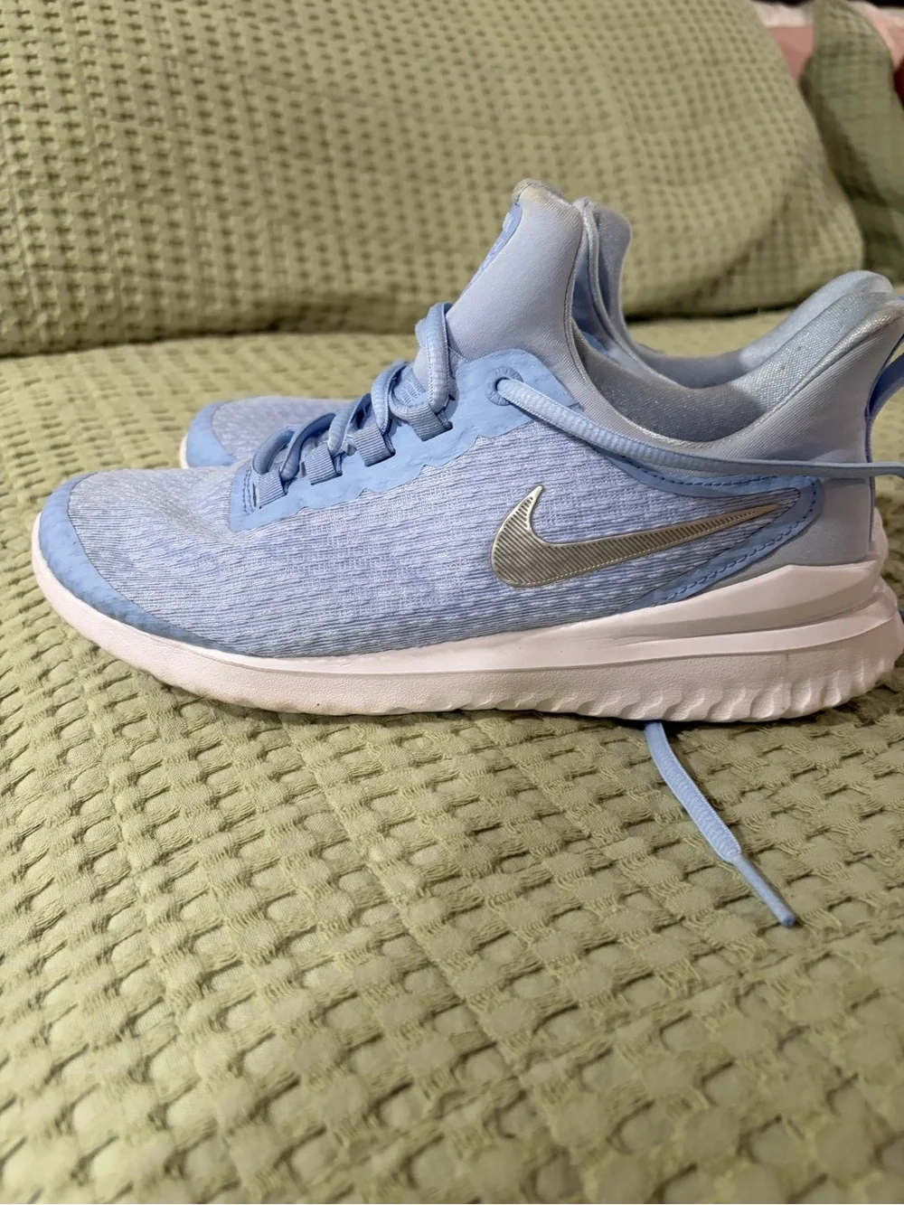Nike Rival Women's Athletic Shoes in Light Blue and White